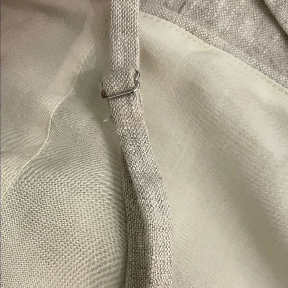 Reformation Harper Oatmeal Linen Romper Womens Size 4 Minimalist